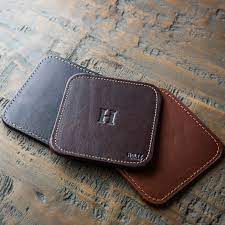 Engraved Leather Coasters