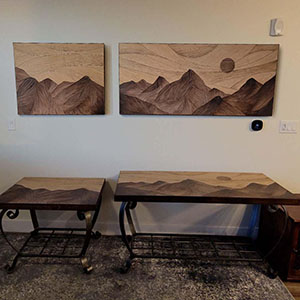 Laser Engraved Wood Furniture