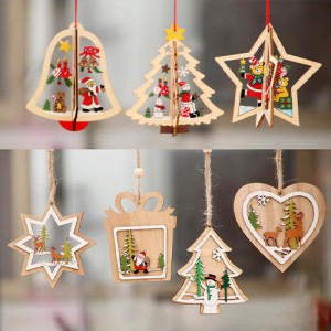 Christmas Wooden Pendants Ornaments