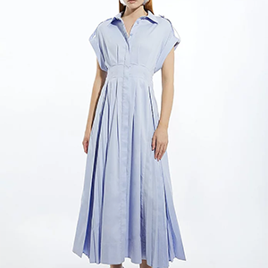Cotton Poplin Pleat