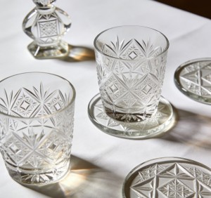 It's engraved glass cups .