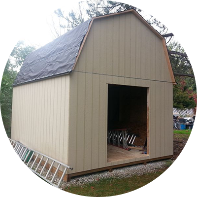 Papel de fieltro utilizado en techos de cobertizos.