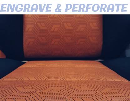 fast laser engraving and perforating leather with galvo laser engraver