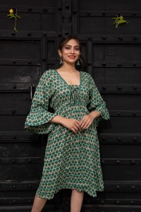 Green Rayon Dress