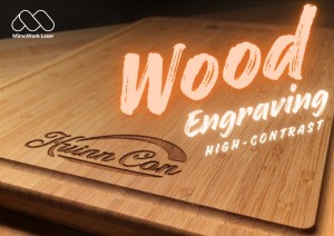 A professional laser engraved cutting board showcasing high-contrast dark marks and precision branding. This guide explains how to get the perfect dark burn on wood surfaces using a CO2 laser machine.