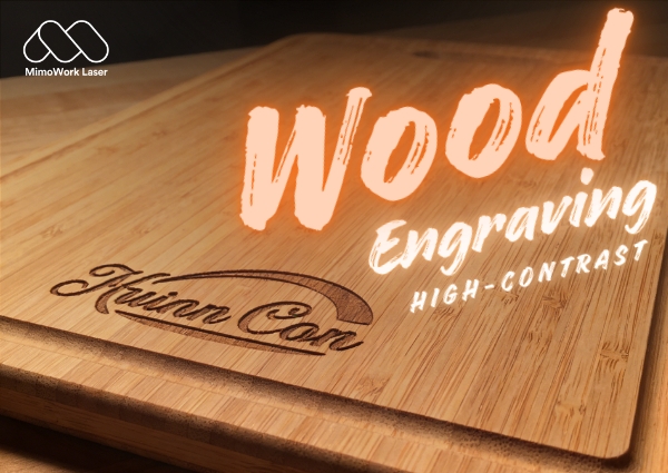 A professional laser engraved cutting board showcasing high-contrast dark marks and precision branding. This guide explains how to get the perfect dark burn on wood surfaces using a CO2 laser machine.