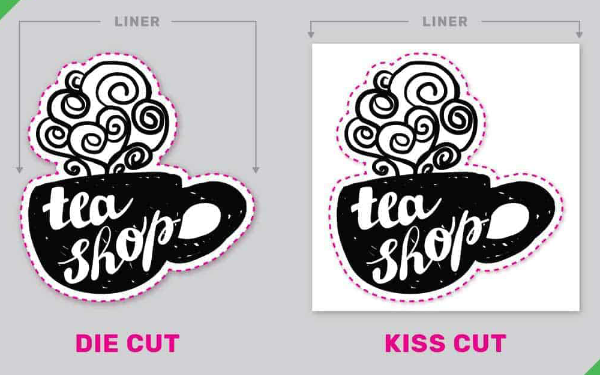 Kiss cut Die cut