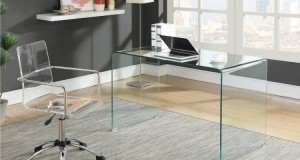 Laser-cut acrylic chair and table.