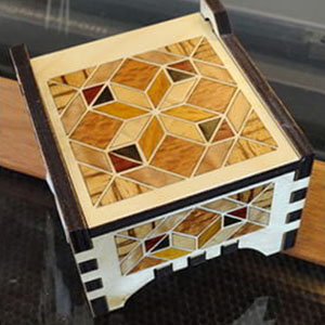 Laser Cut and Engraving Wood Veneer Box