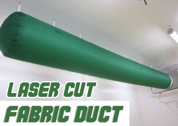 laser cutting fabric duct