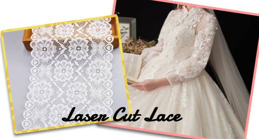 Tela de encaje cortada con láser