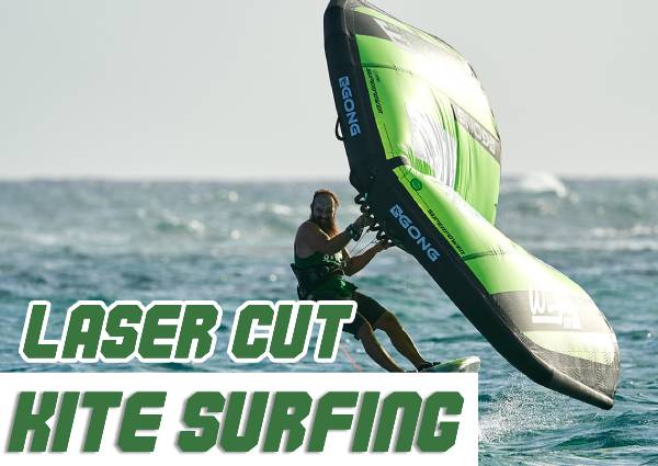laser cutting kite surfing fabric