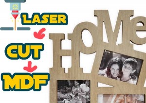 Laser cutting mdf board.