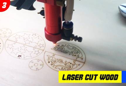 laser cutting wood process