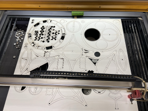 Laser Engraving On Material Shows Precision Etching