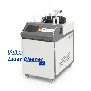 A Pulse Laser Cleaner In Action For Wood Cleaning 