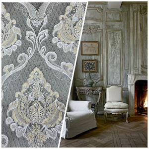 Satin Medallion Brocade