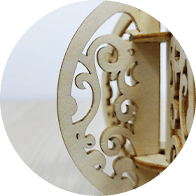 Laser cut plywood with smooth, clean edges