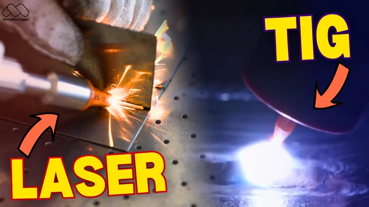 Comparison of TIG welding and laser welding shown in video.