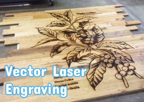 Vector Laser Engraving on Wood