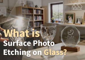 The surface photo on glass.